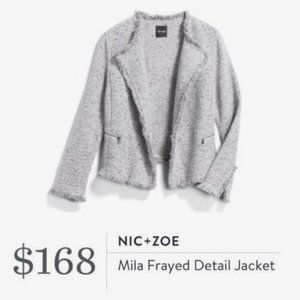 NIC and ZOE Fringe Trim Jacket Petite S